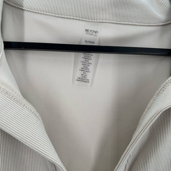 Beyond Yoga Heather Rib Prep Cropped Tank In Cream Heather - Picture 8 of 10